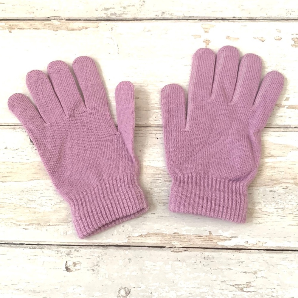Girls Finger Mittens Gloves Winter Lavender Purple Big Kids Size 8-14 Years NEW